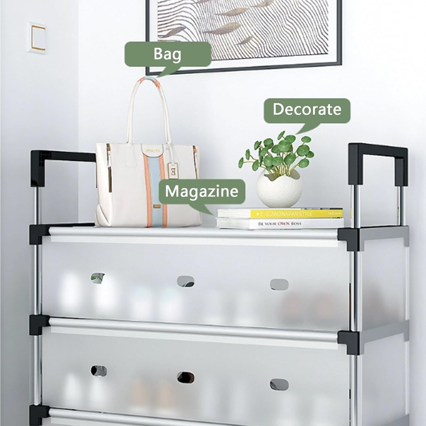 7 Layer Metal Shoe Organizer Rack