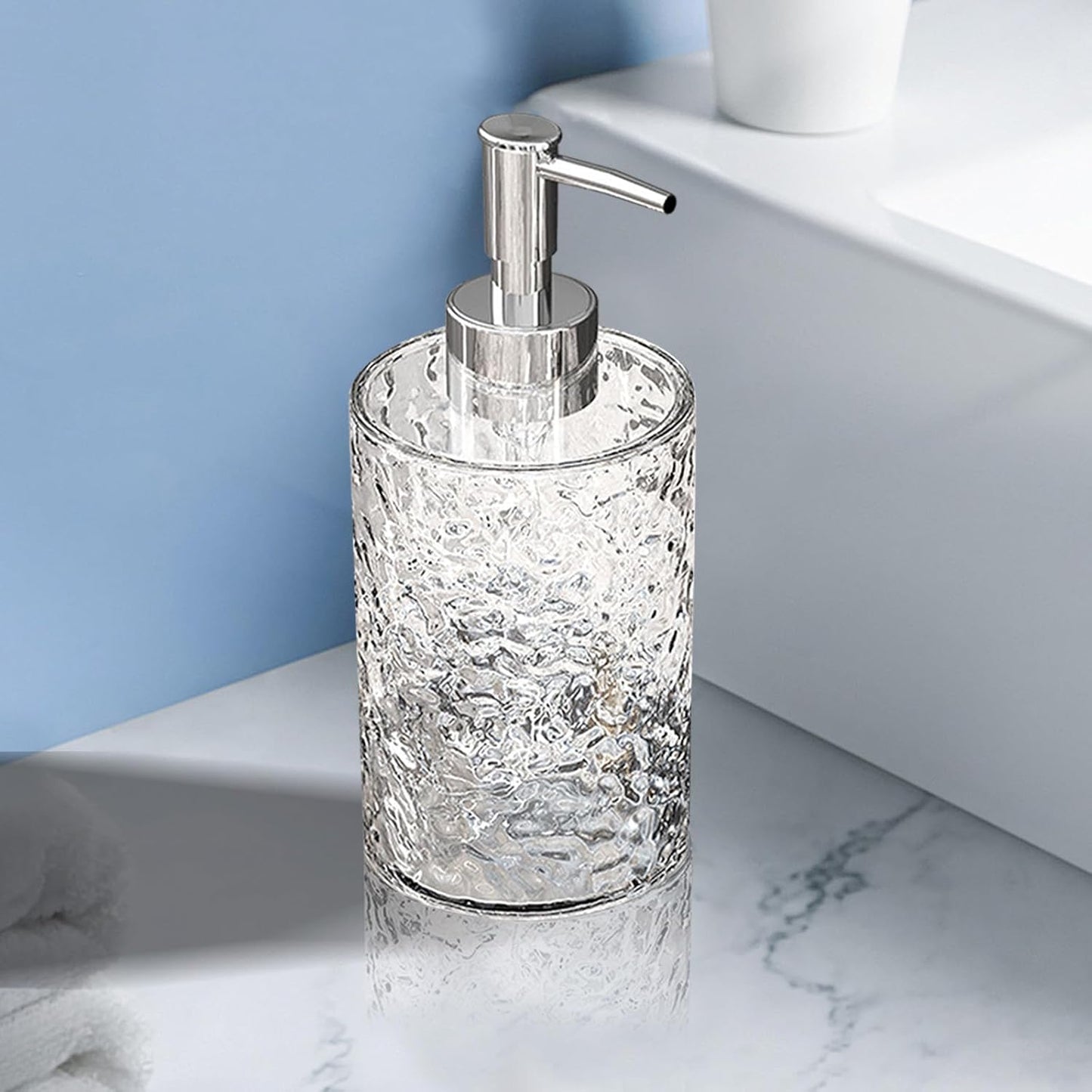 Luxury Transparent Hand Sanitizer Bottle-Round White