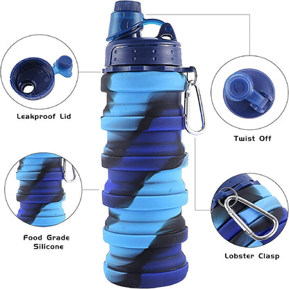 Collapsible Silicone Water Bottle