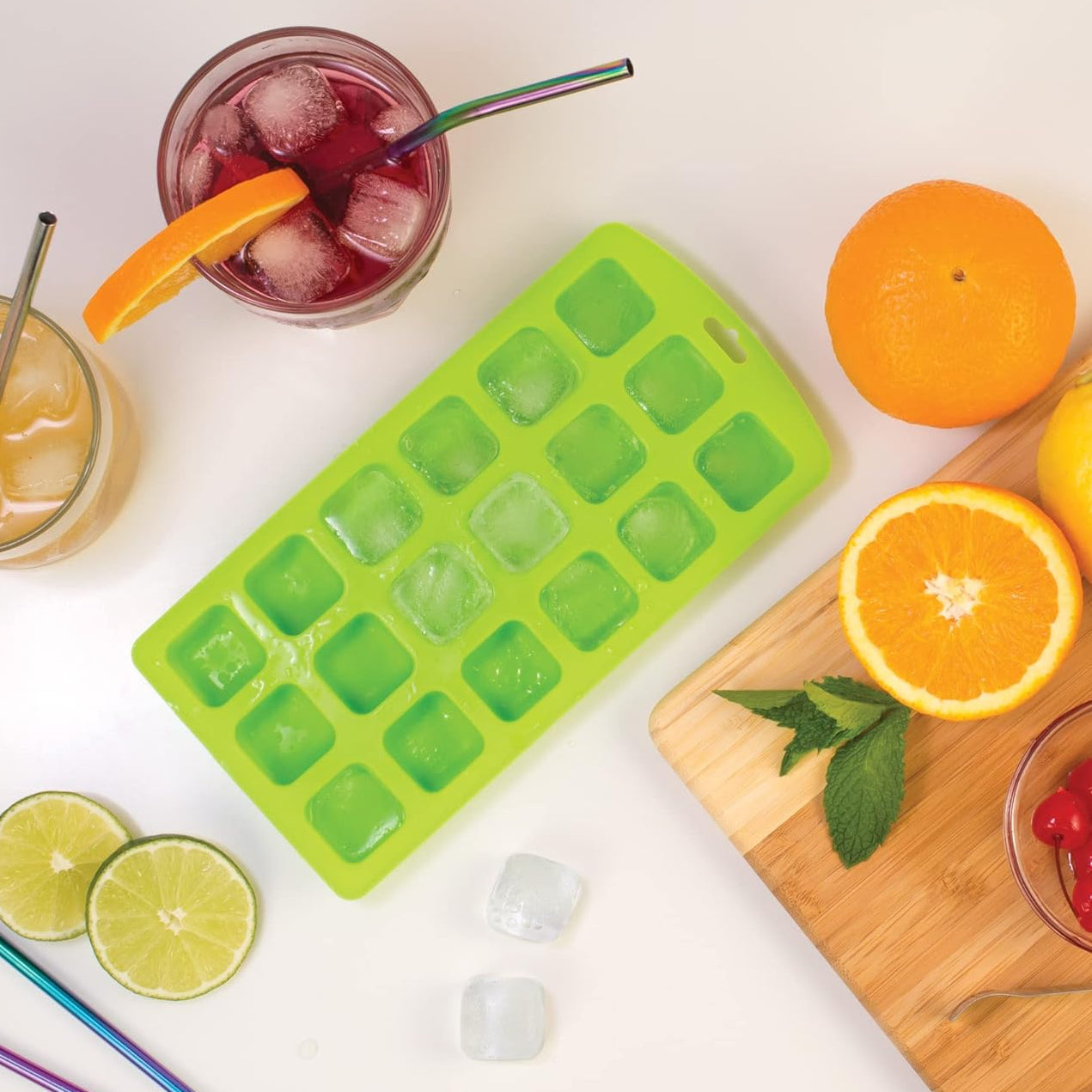 18 Holes Silicone Ice Cube Tray (without Lid)