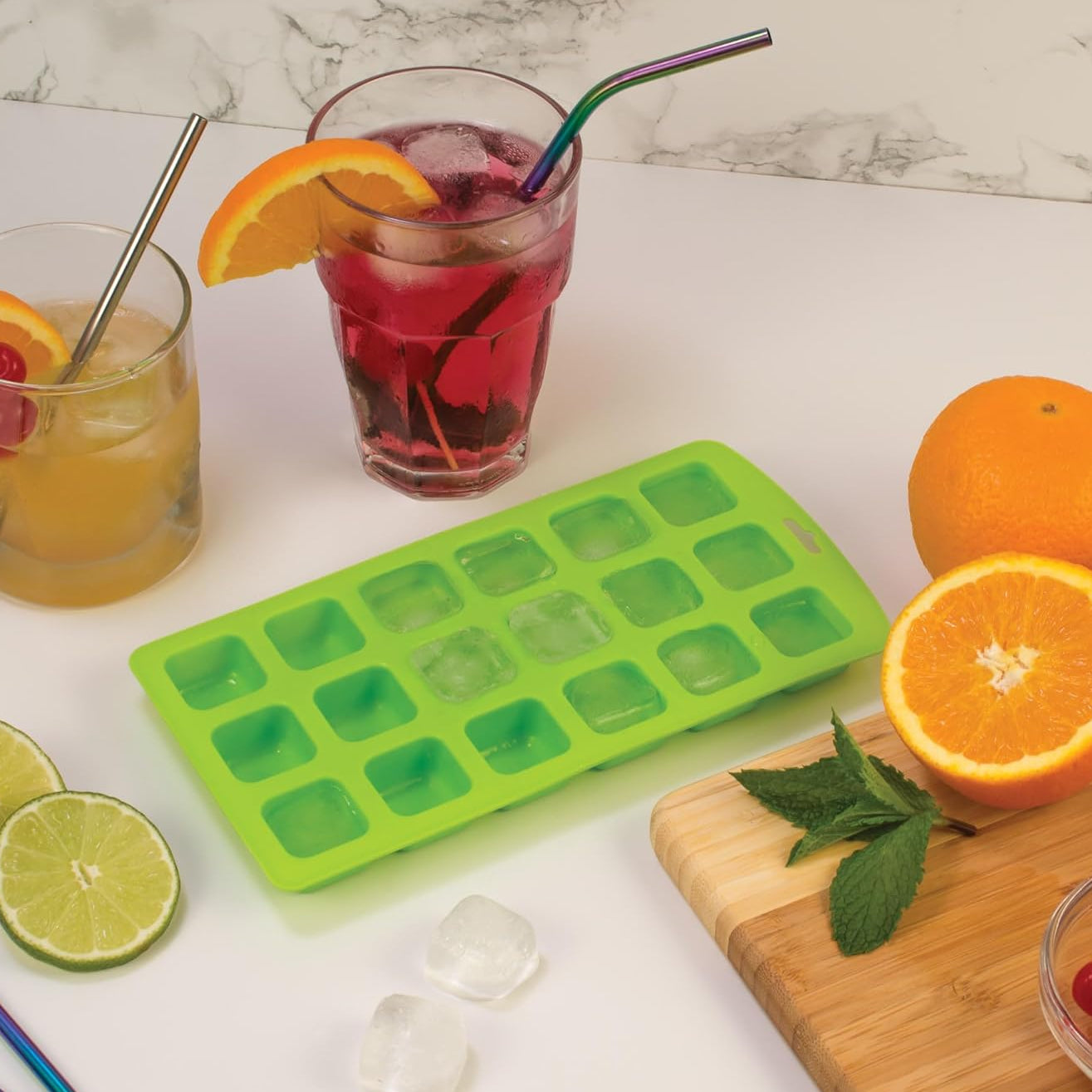 18 Holes Silicone Ice Cube Tray (without Lid)