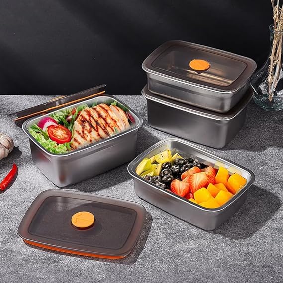 Stainless Steel 4 Pcs Food Container