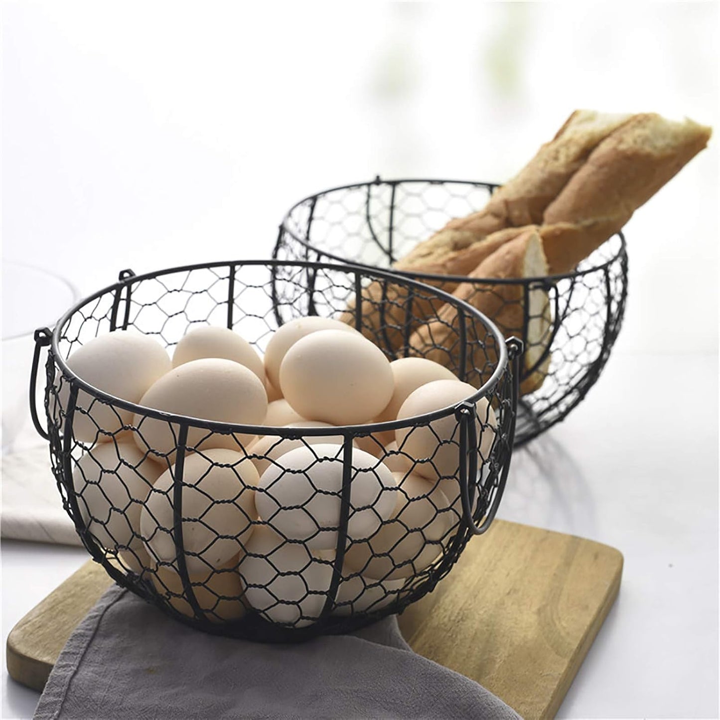 Metal Wire Egg Storage Basket