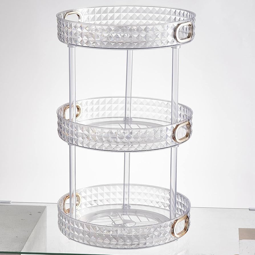 3 Layer Cosmetic Storage Organizer-White