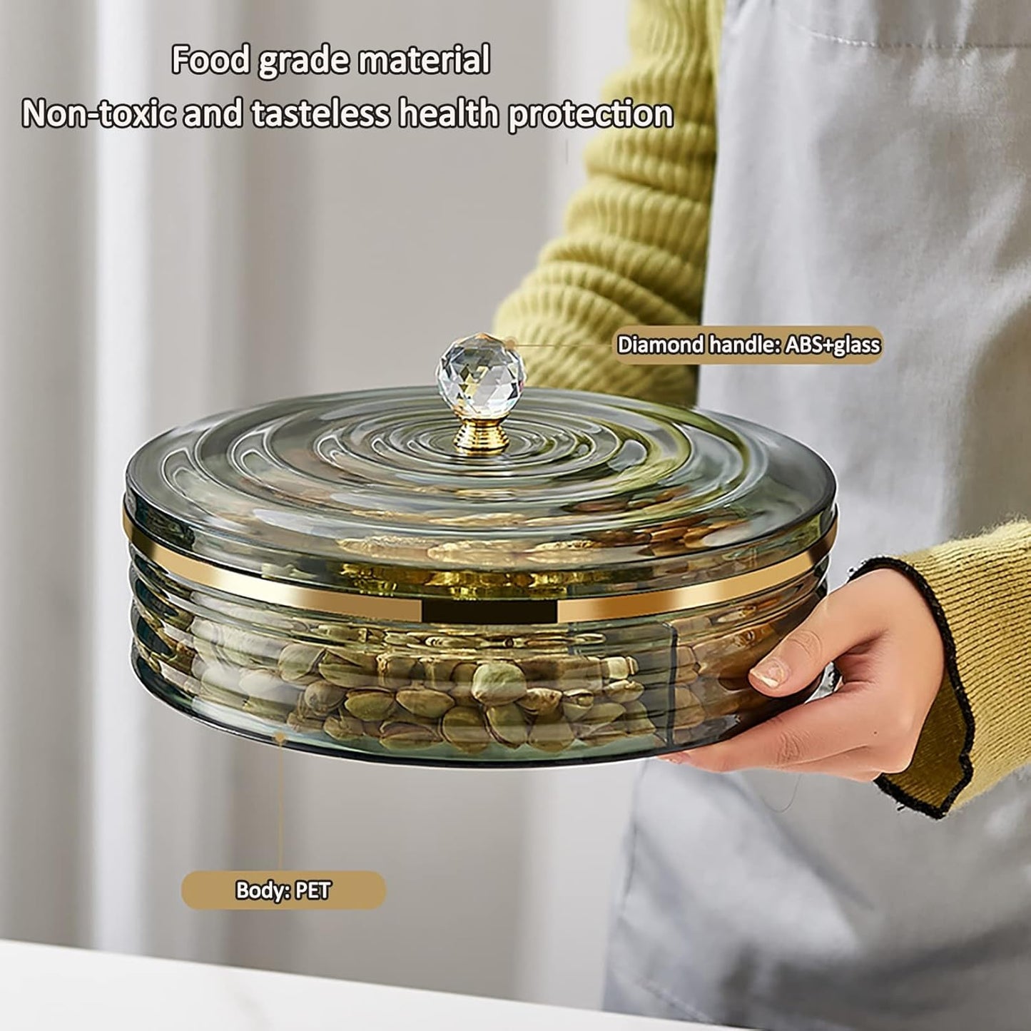 Single Layer Dry Fruit Tray-Copper
