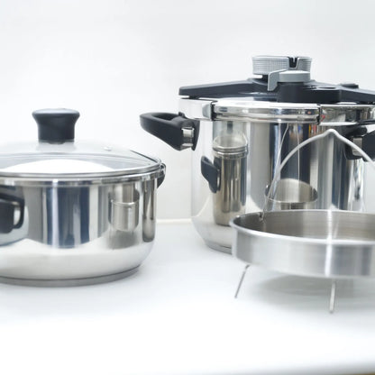 6-Liter Pressure Cooker 4-L Handi &amp; Steamer