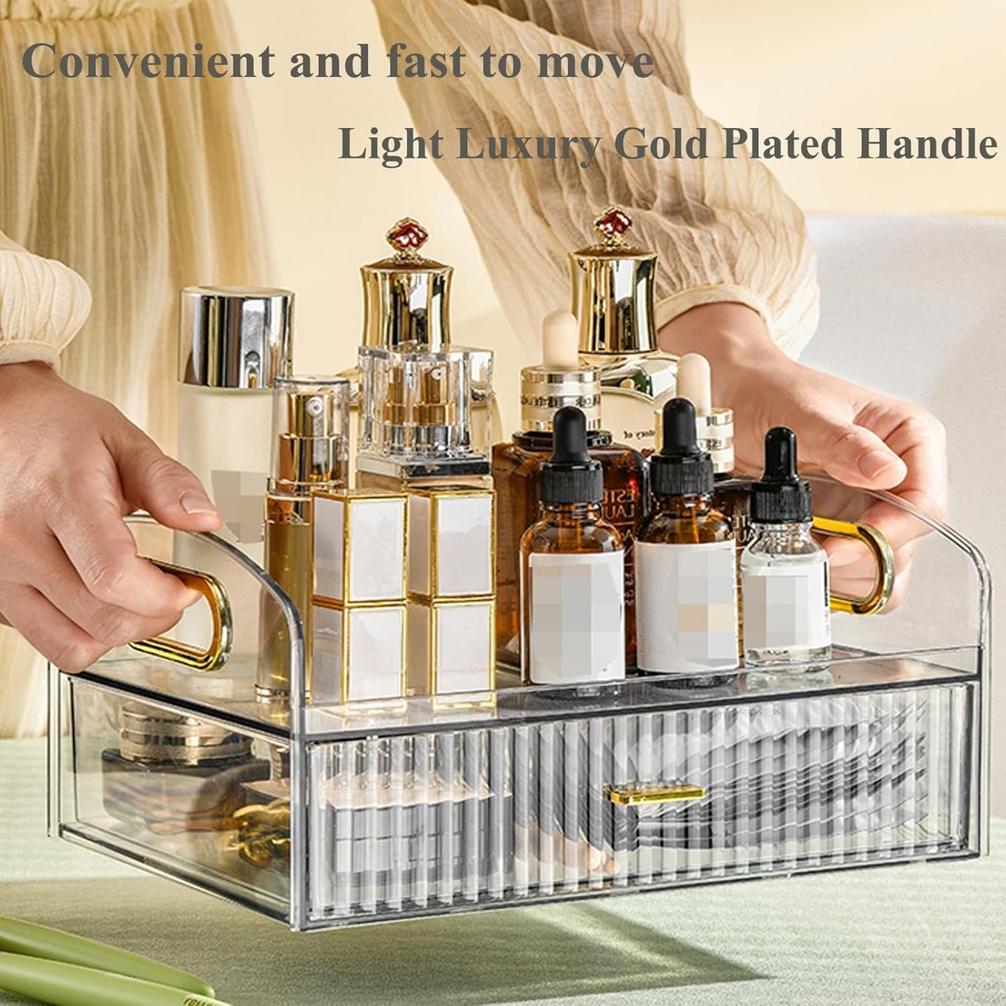 2-Tier Luxury Makeup Box-White