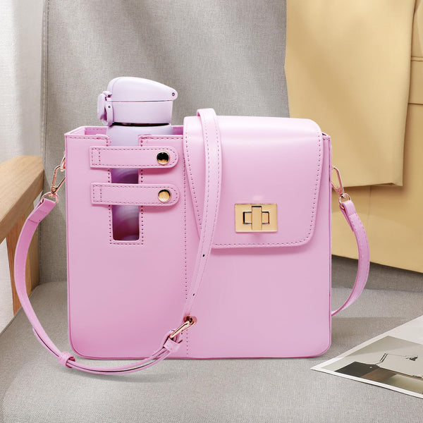 Crossbody Water Cup Storage Bag-Pink