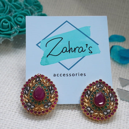 3Pc Earrings Pendant &amp; Ring Tear Drop 715/24