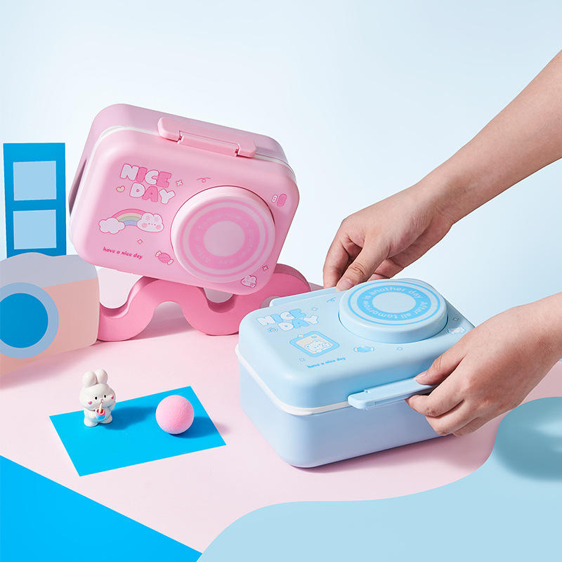 Camera Design Bento Lunch Box-Sky Blue