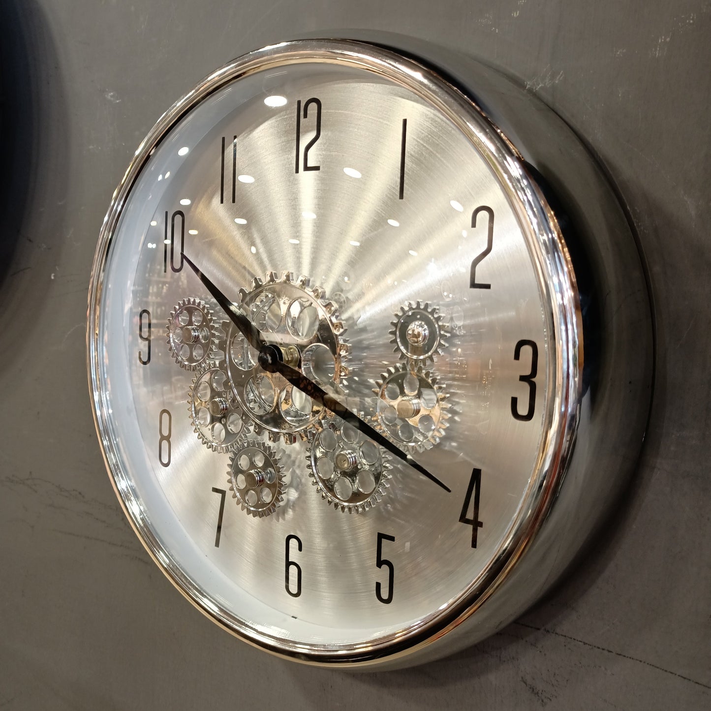 Gears Wall Clock (Silver)