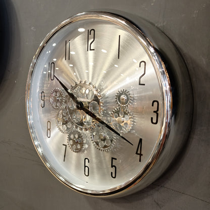 Gears Wall Clock (Silver)