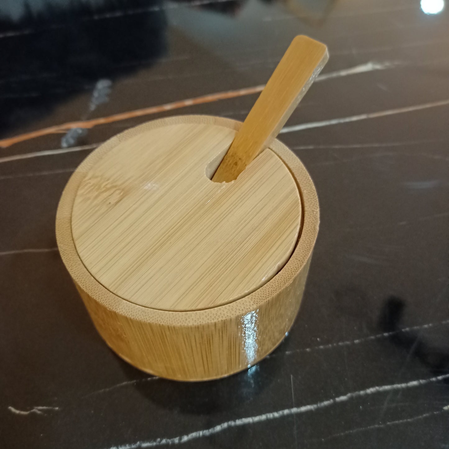 Wooden Sugar Pot