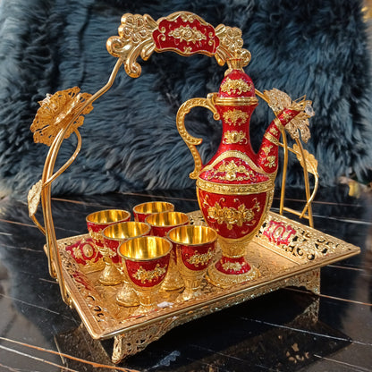 Metal Turkish Kehwa Set D2