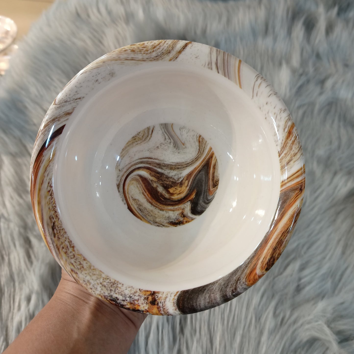 Melamine Brown texture Bowl (S)