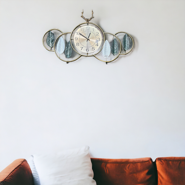 Decorative Deer Head Large Wall Clock