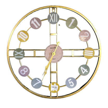 Metal Golden Wall Clock
