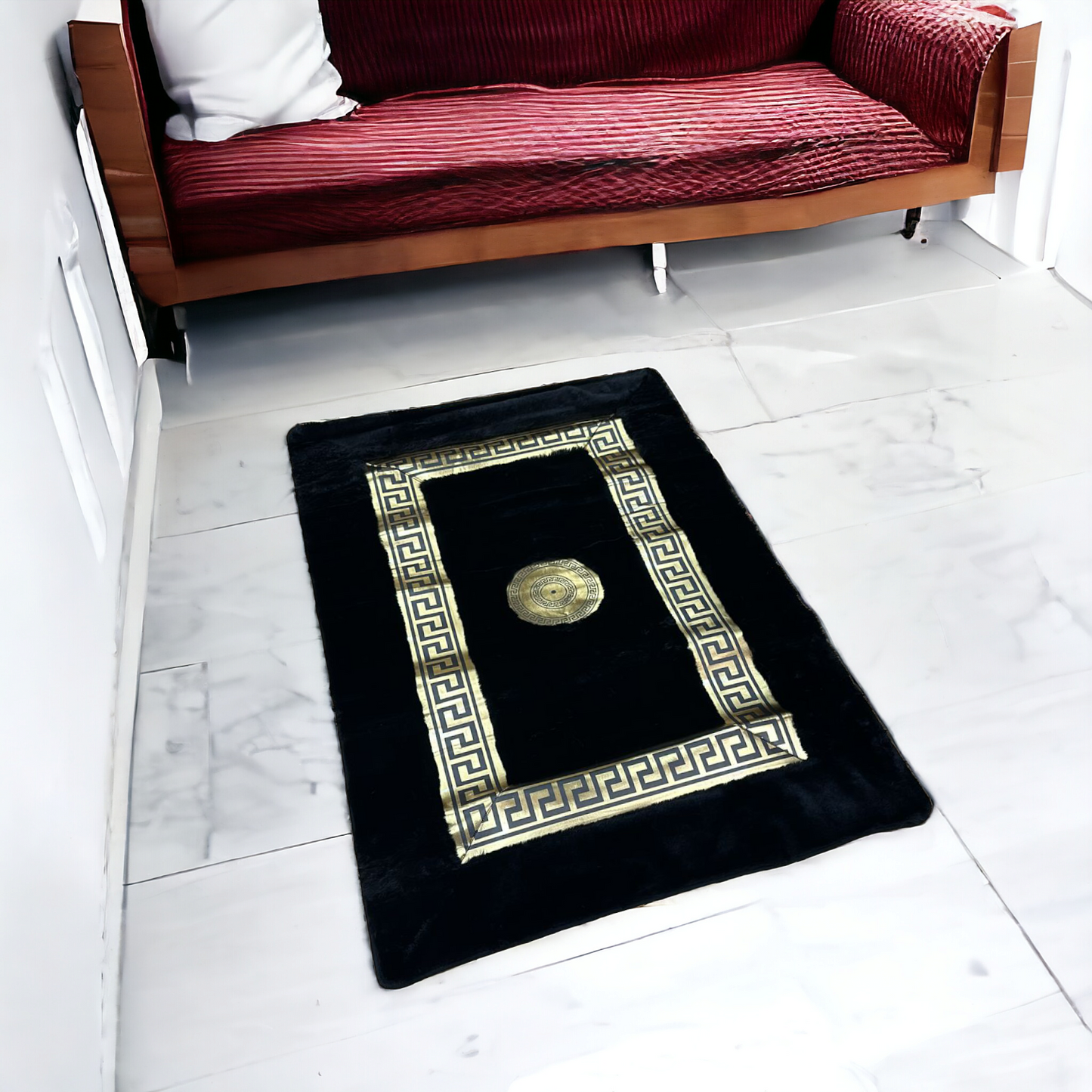 Versace Floor Mat-Black (100*150)