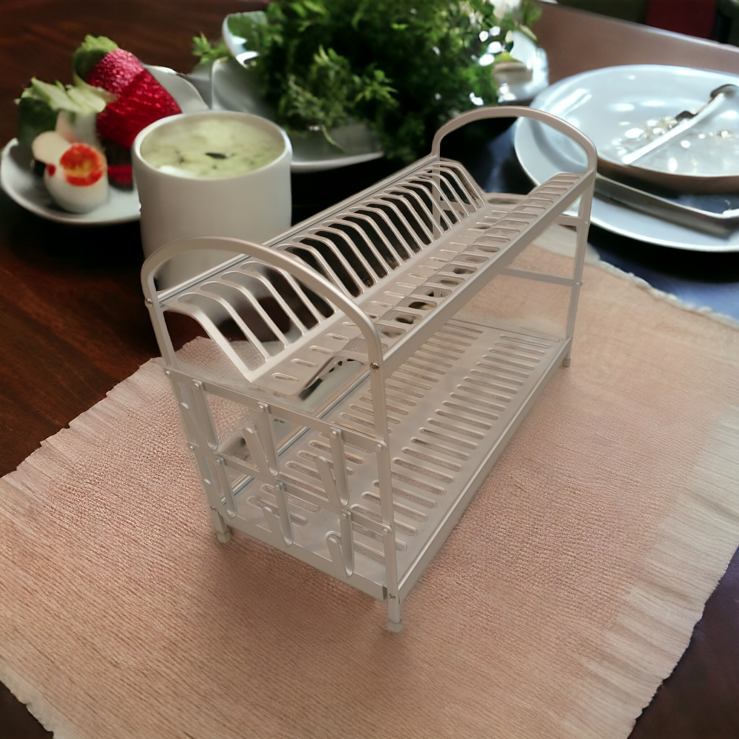 Aluminium 2 Layer Kitchen Rack