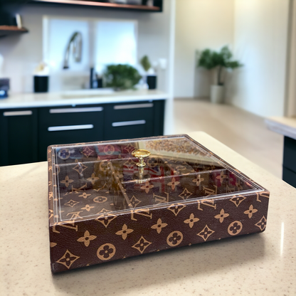 Leather Dry Fruit Tray Small-LV