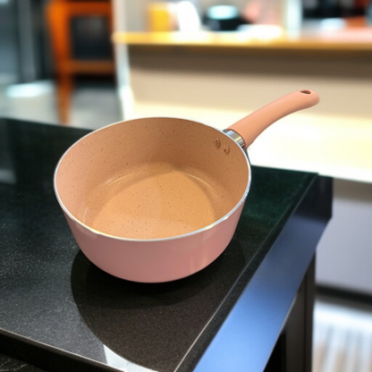 Stainless Steel Sauce Pan 16cm -Pink