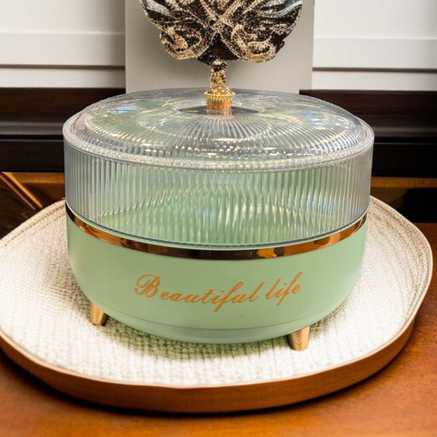 Rotating Snack & Nut Storage Box-Green