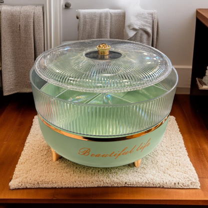 Rotating Snack & Nut Storage Box-Green