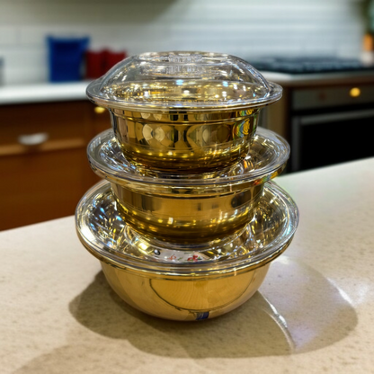 Stainless Steel 3 Pcs Bowl Set