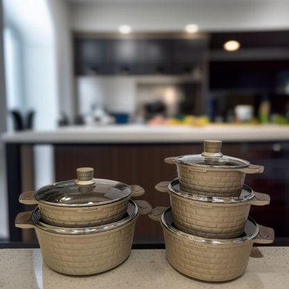 Unique 10 Pcs Granite Cookware Set