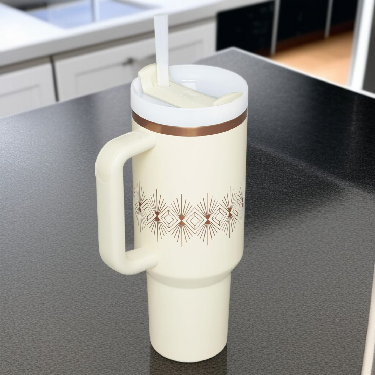 Stanley Thermos Cup Glossy Printed-White