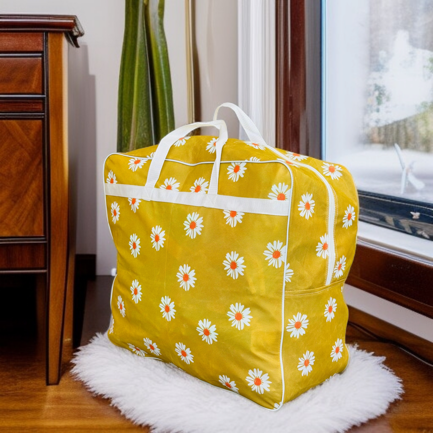 110GSM Non-Woven Luggage Bag (Mustard Flower)