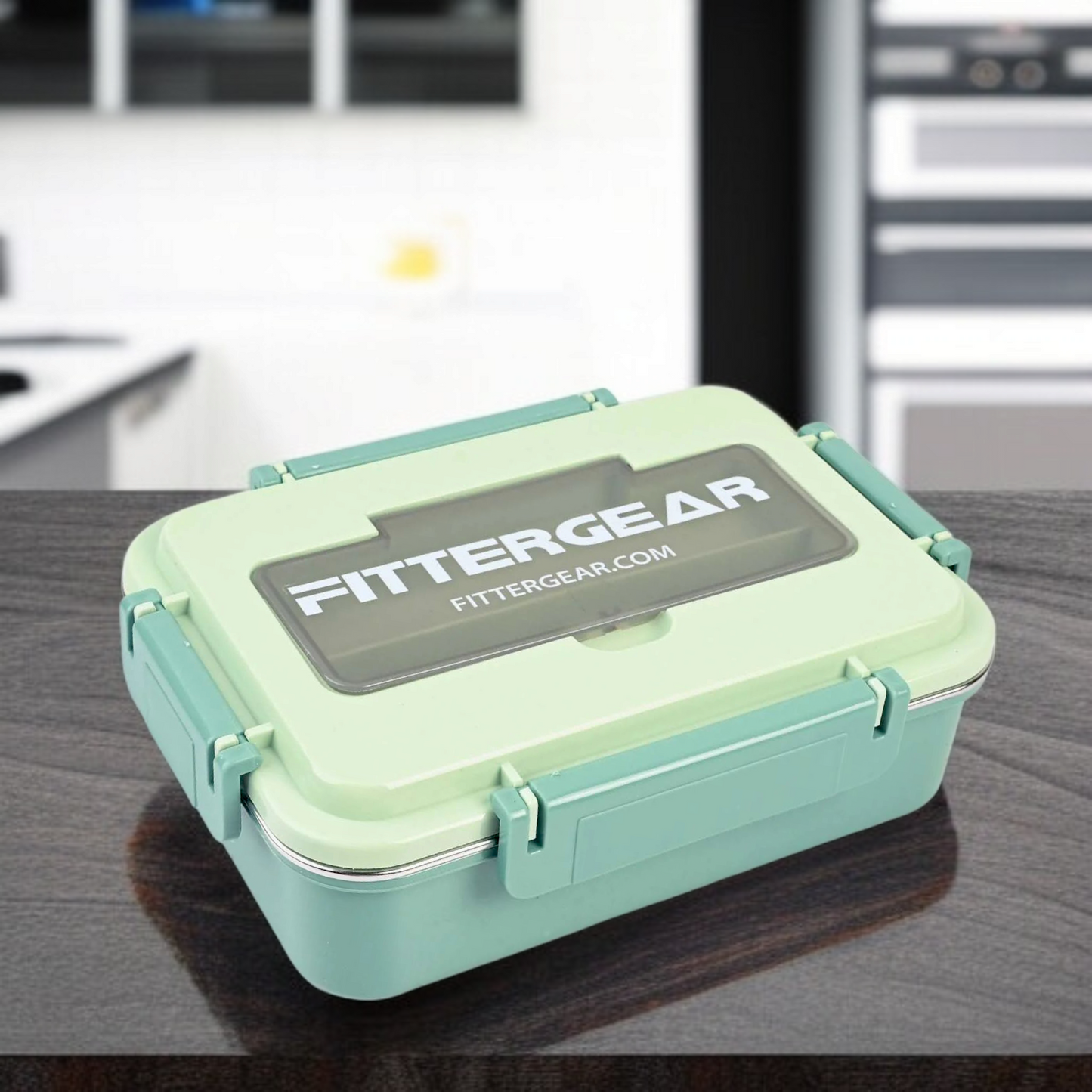 Fittergear 2 Compartment Lunchbox-Green