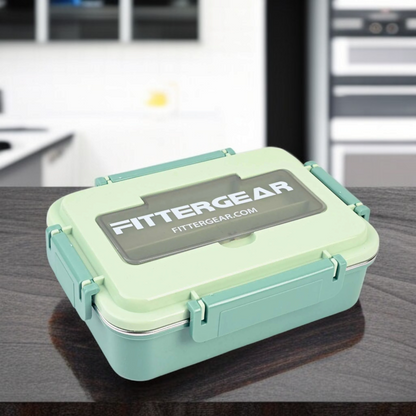 Fittergear 2 Compartment Lunchbox-Green