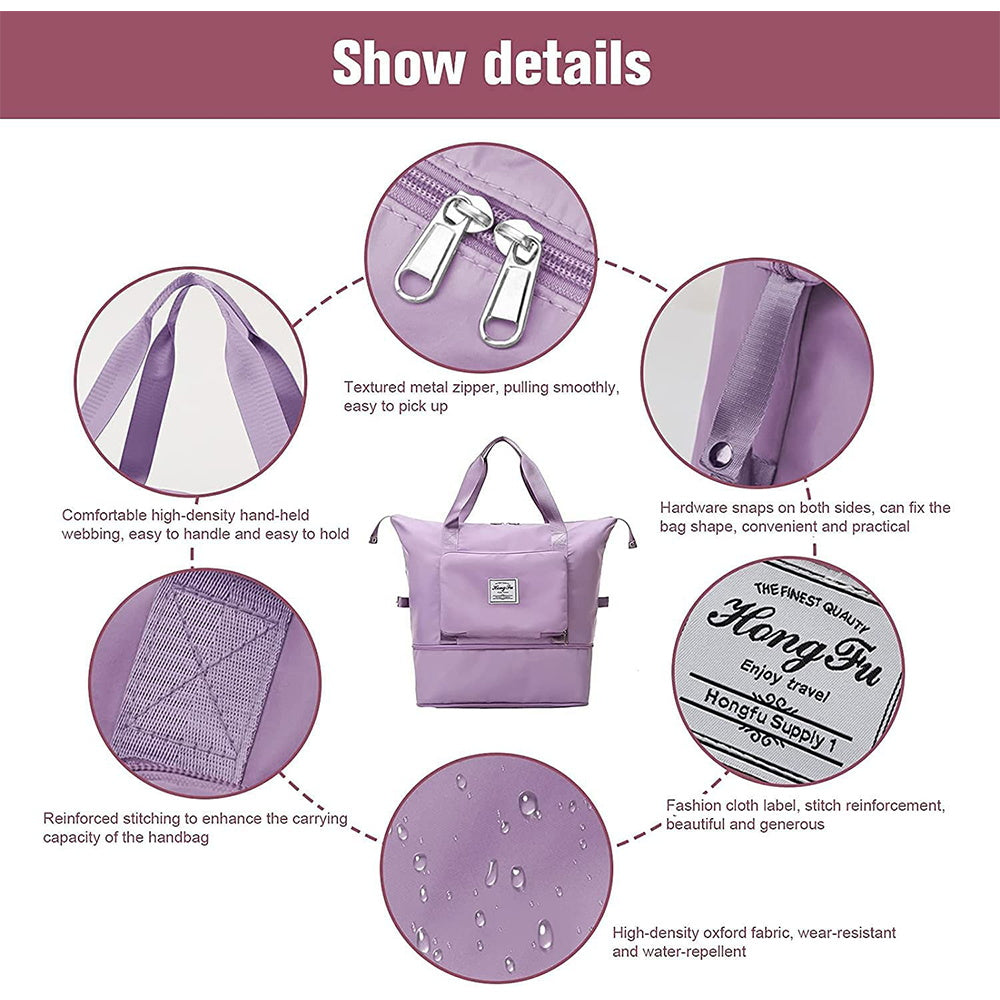 Large Capacity Travel Storage Bag (Light Purple)