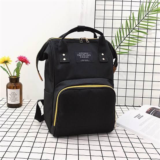 Living Traveling Share Multi-Function Waterproof Baby Diaper Bag(Black)
