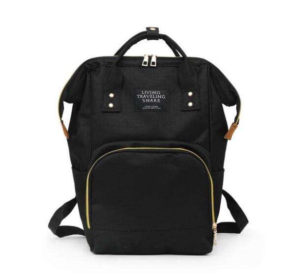 Living Traveling Share Multi-Function Waterproof Baby Diaper Bag(Black)
