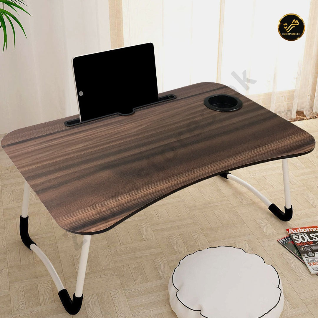 High Quality Portable Folding Laptop Table(Brown)