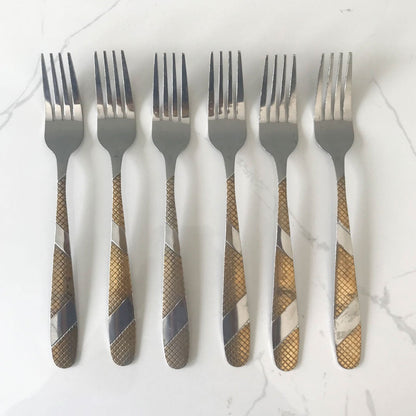 24-Pcs Elegant Cutlery Set With Stand (Minor Damage)