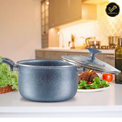 XELENT Marble Coated Casserole (Blue)