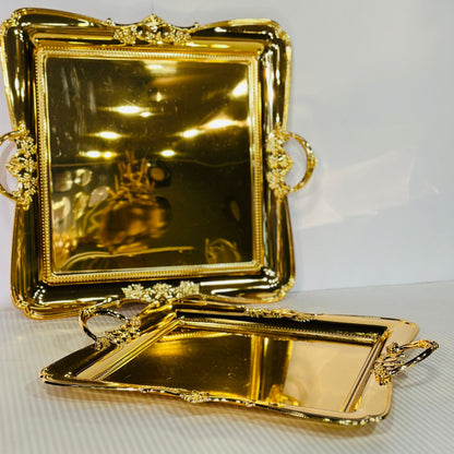 Elegant Golden Serving Tray