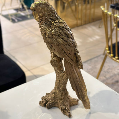 Golden Parrot Statue