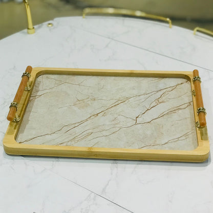 Single Piece Wooden Tray-Medium