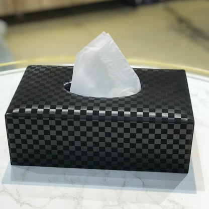 Leather Dustbin+Tissue Box-D2