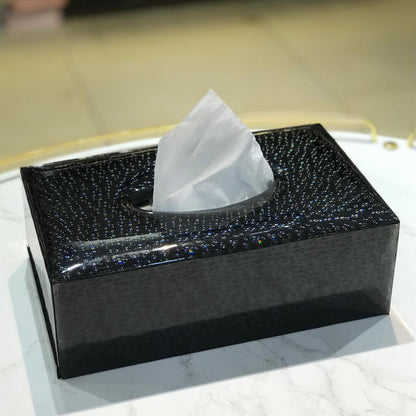 Leather Dustbin+Tissue Box-D4