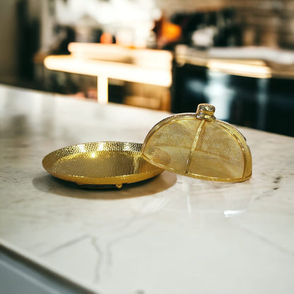 Metal Cake Tray With Lid Round-Small