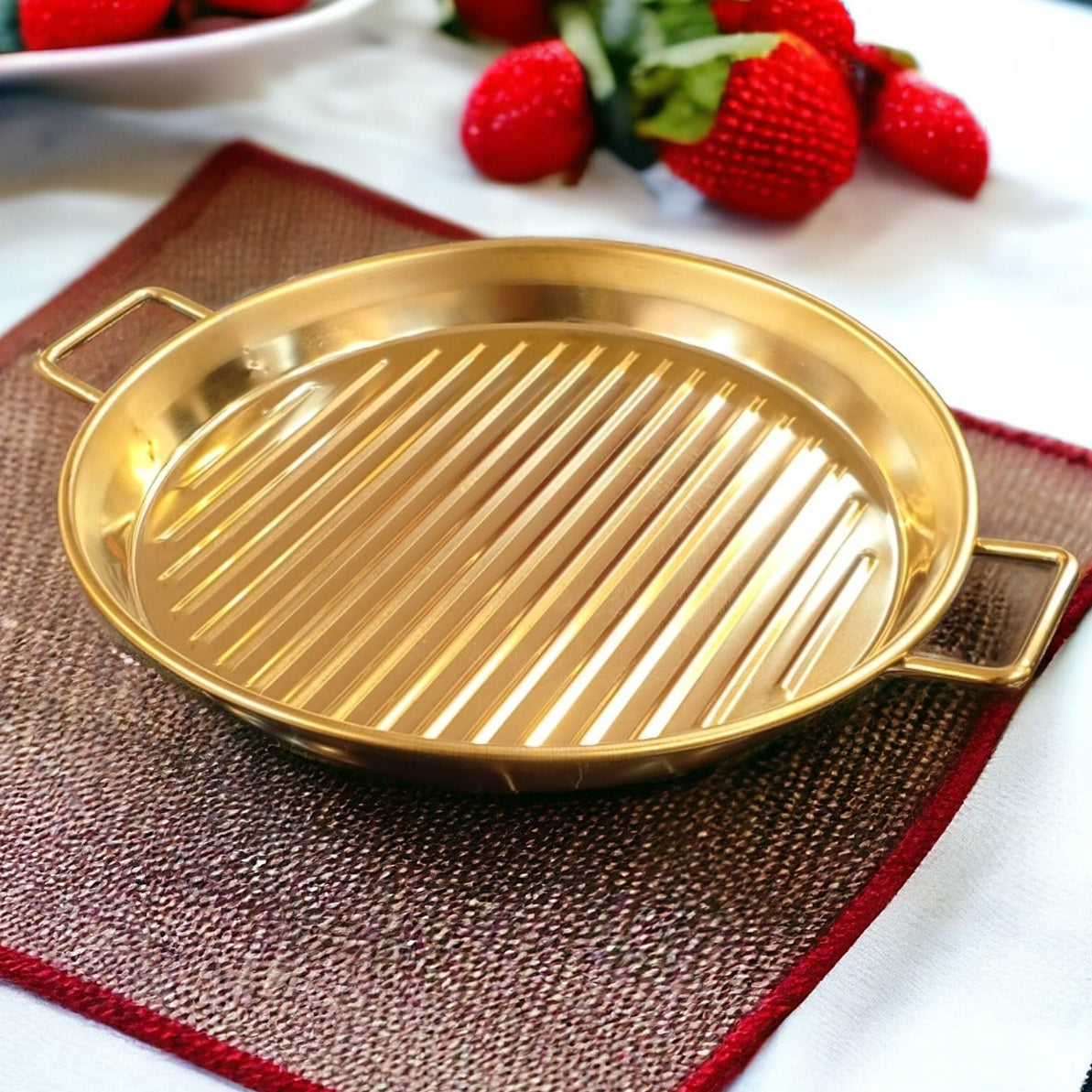 Round Gold Grill Plate (23cm)