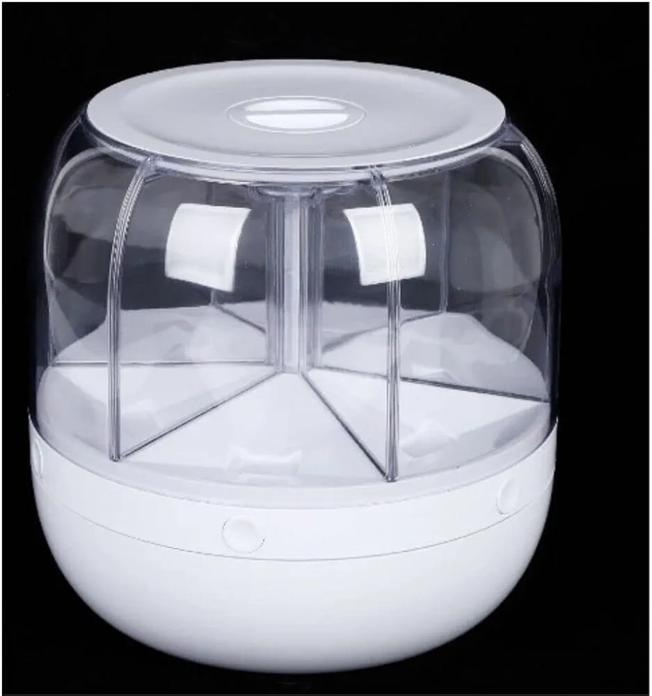 6 Compartment Grain Storage Dispenser White-M