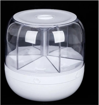 6 Compartment Grain Storage Dispenser White-M