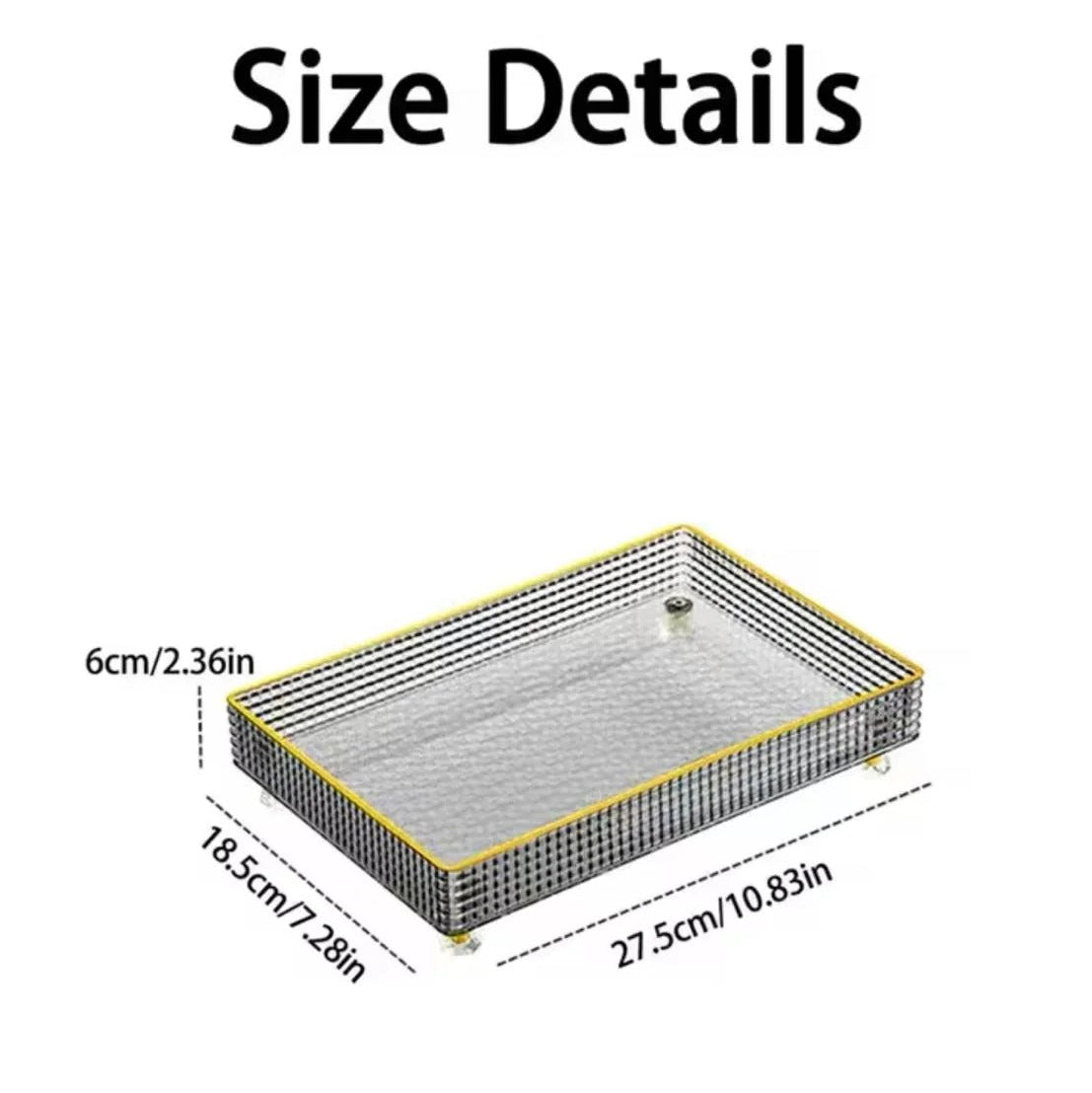 Multi Purpose Crystal Tray-Transparent