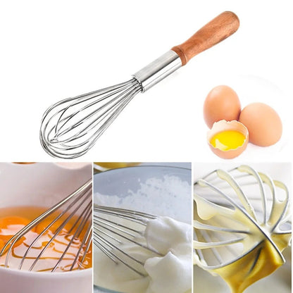 Wooden Handle Egg Whisker